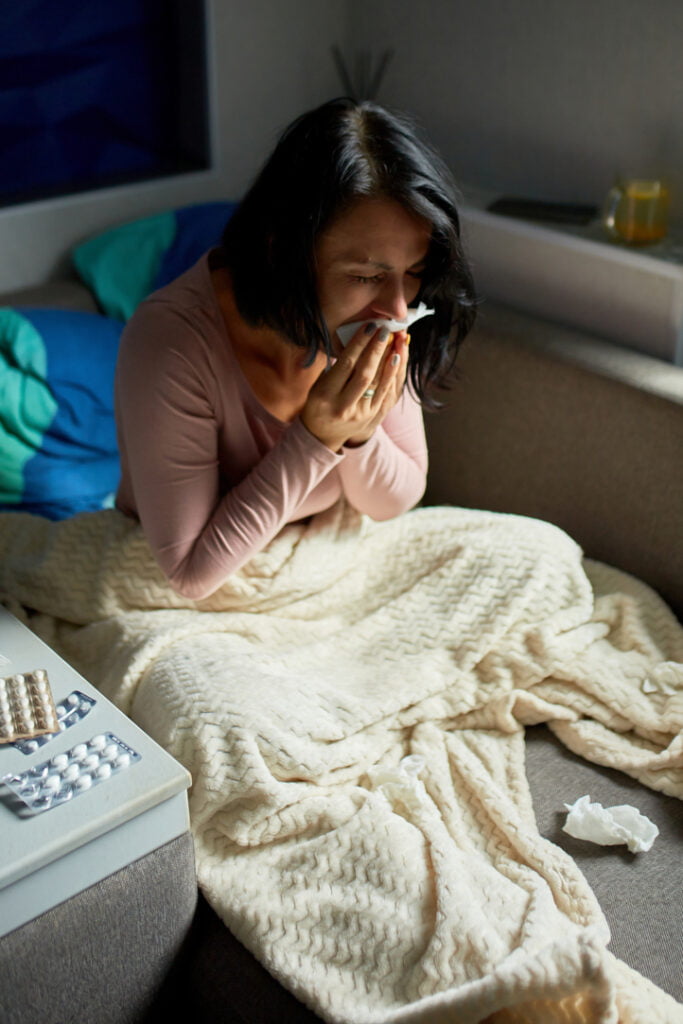 ill woman with seasonal infections flu allergy and 2023 11 27 05 34 04 utc