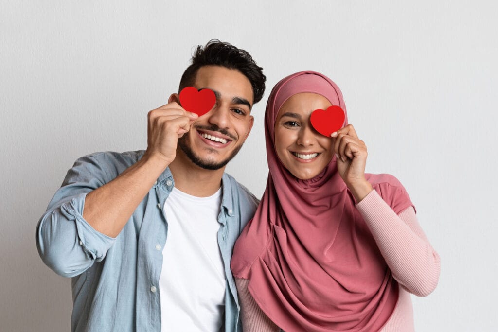 valentine s day concept loving muslim couple hold 2025 03 18 18 55 49 utc 1